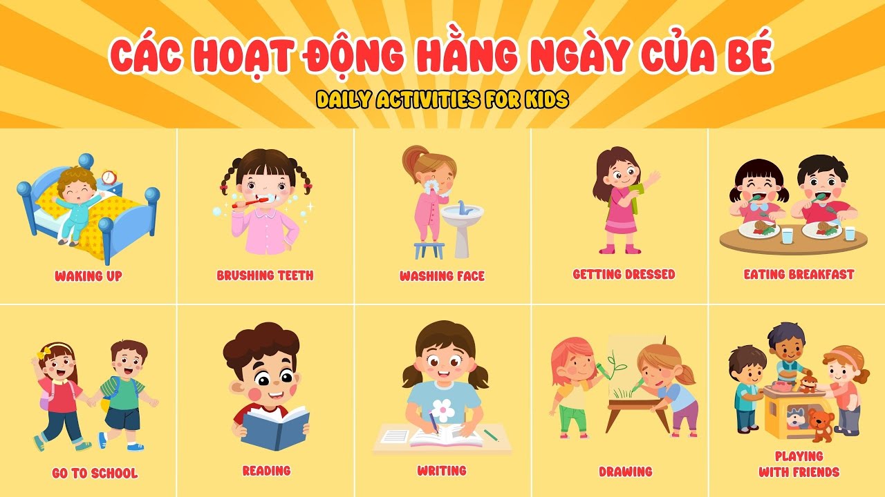 Cách dạy tiếng Anh cho bé thông qua hoạt động hàng ngày